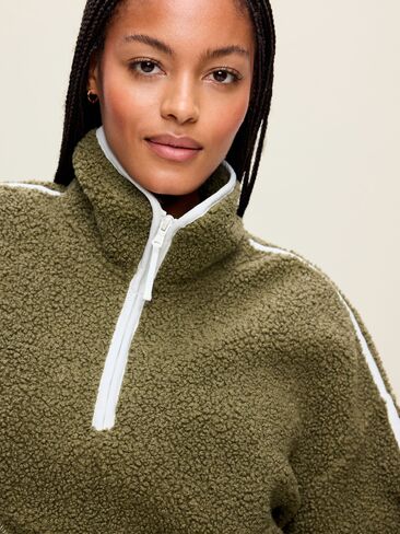 Old Navy Loose Sherpa Quarter-Zip Pullover - Hearthwood in Kuwait