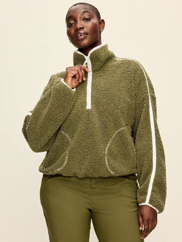 Old Navy Loose Sherpa Quarter-Zip Pullover - Hearthwood in Kuwait