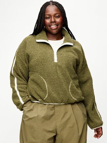 Old Navy Loose Sherpa Quarter-Zip Pullover - Hearthwood in Kuwait