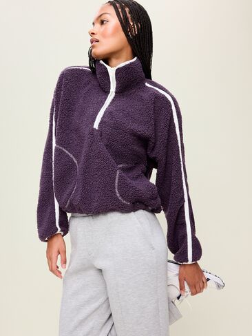 Old Navy Loose Sherpa Quarter-Zip Pullover - Nebula in Kuwait