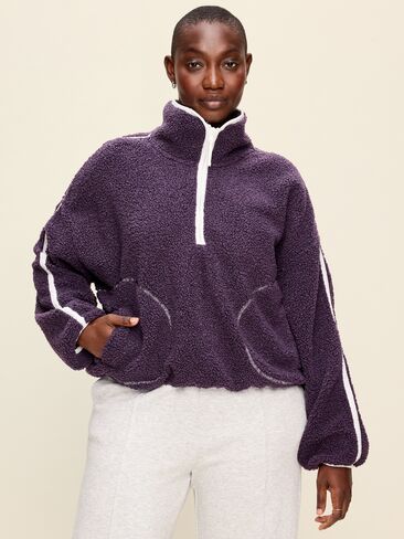 Old Navy Loose Sherpa Quarter-Zip Pullover - Nebula in Kuwait
