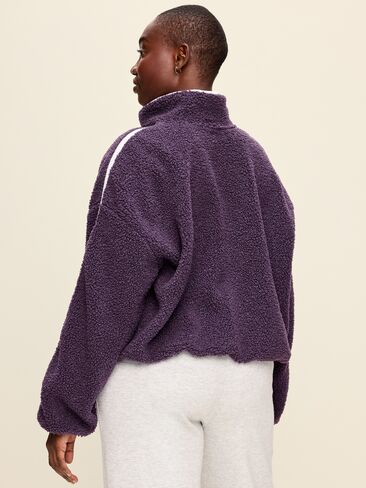 Old Navy Loose Sherpa Quarter-Zip Pullover - Nebula in Kuwait