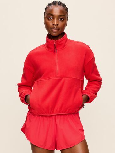 Old Navy Oversized Half-Zip Performance Fleece Pullover - Amaryllis in Kuwait