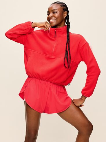 Old Navy Oversized Half-Zip Performance Fleece Pullover - Amaryllis in Kuwait