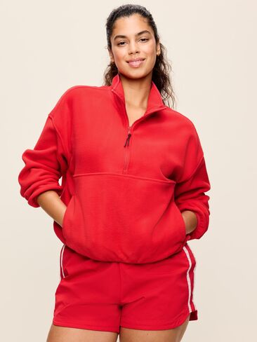 Old Navy Oversized Half-Zip Performance Fleece Pullover - Amaryllis in Kuwait