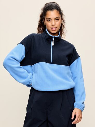 Old Navy Oversized Half-Zip Performance Fleece Pullover - In the Navy in Kuwait