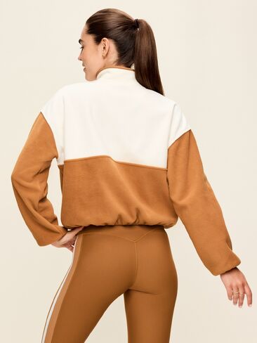 Old Navy Oversized Half-Zip Performance Fleece Pullover - Sycamore Bark in Kuwait