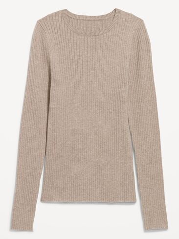Old Navy SoSoft Lite Crew-Neck Long-Sleeve Ribbed Top - Mushroom in Kuwait