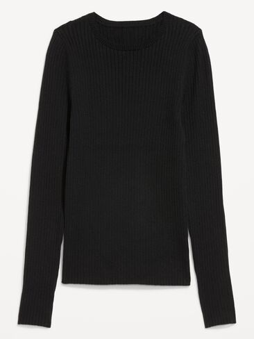 Old Navy SoSoft Lite Crew-Neck Long-Sleeve Ribbed Top - Black Jack in Kuwait