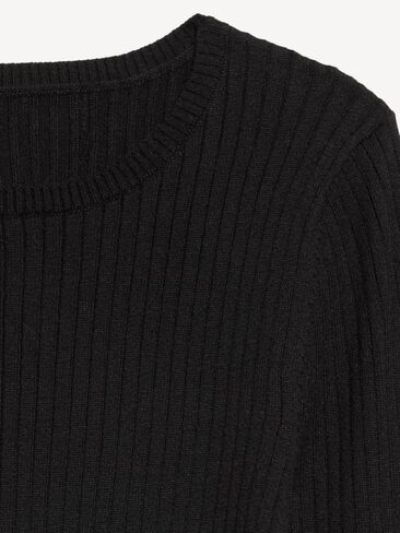 Old Navy SoSoft Lite Crew-Neck Long-Sleeve Ribbed Top - Black Jack in Kuwait