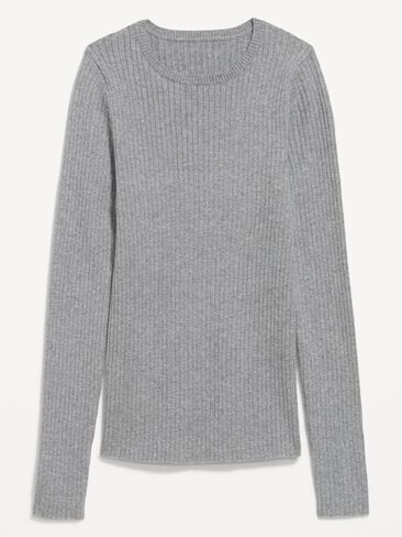 Old Navy SoSoft Lite Crew-Neck Long-Sleeve Ribbed Top - Medium Charcoal Gray in Kuwait