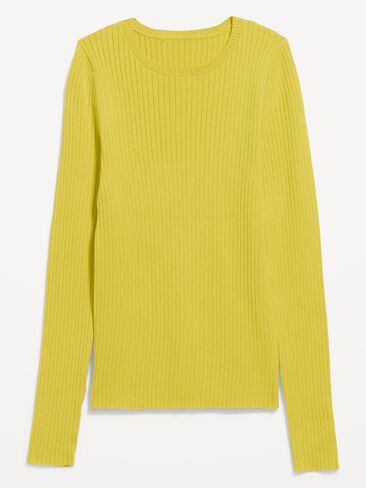Old Navy SoSoft Lite Crew-Neck Long-Sleeve Ribbed Top - Golden Glow in Kuwait