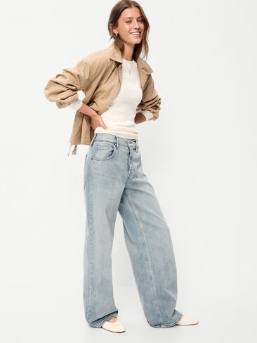 Old Navy SoSoft Lite Crew-Neck Long-Sleeve Ribbed Top - Creme De La Creme in Kuwait