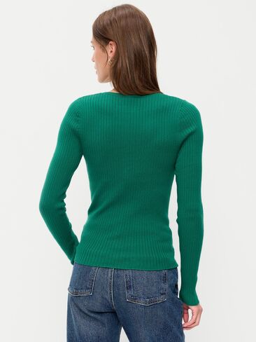 Old Navy SoSoft Lite Crew-Neck Long-Sleeve Ribbed Top - Rainforest Jewel in Kuwait