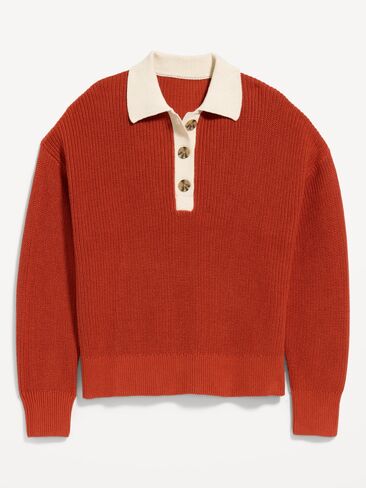 Old Navy Seaside Cotton Rugby Polo - Deep Rose in Kuwait