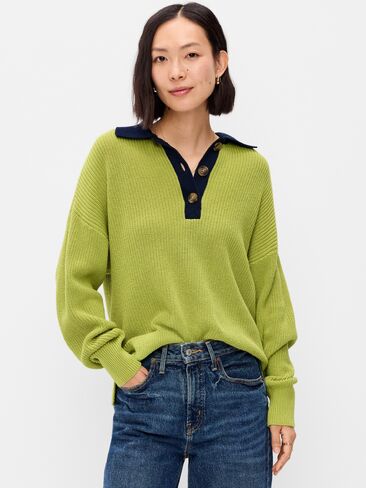 Old Navy Seaside Cotton Rugby Polo - Wasabi in Kuwait