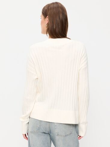 Old Navy SoSoft Ribbed V-Neck Sweater - Creme De La Creme in Kuwait