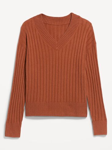 Old Navy SoSoft Ribbed V-Neck Sweater - Apple Cinnamon in Kuwait