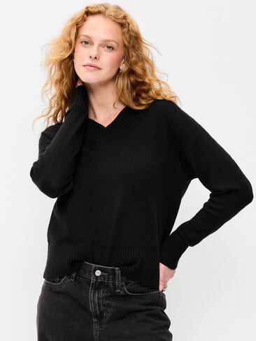 Old Navy SoSoft V-Neck Sweater - Black Jack in Kuwait