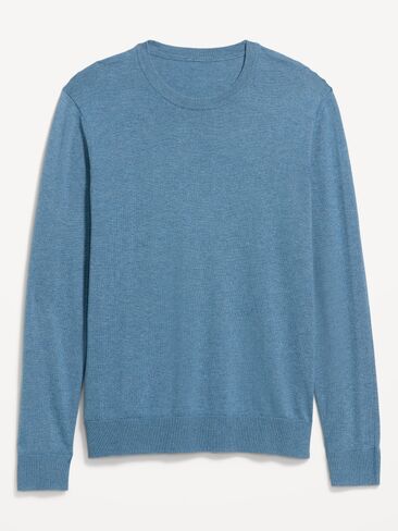 Old Navy Washed Crew-Neck Sweater - Medium Blue Heather in Kuwait