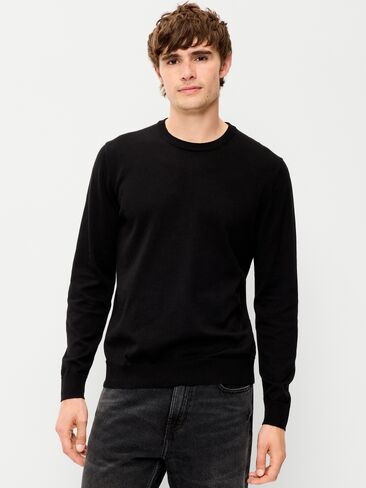 Old Navy Washed Crew-Neck Sweater - Black Jack in Kuwait