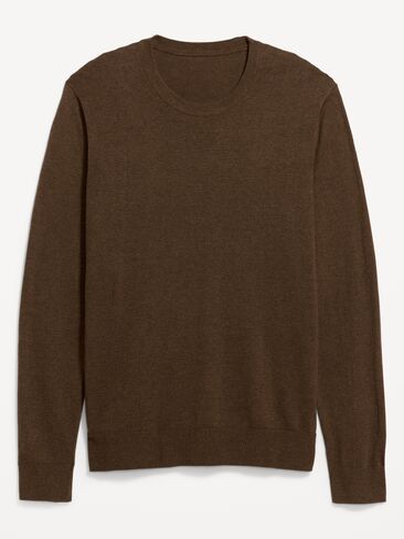 Old Navy Washed Crew-Neck Sweater - Brown Heather in Kuwait