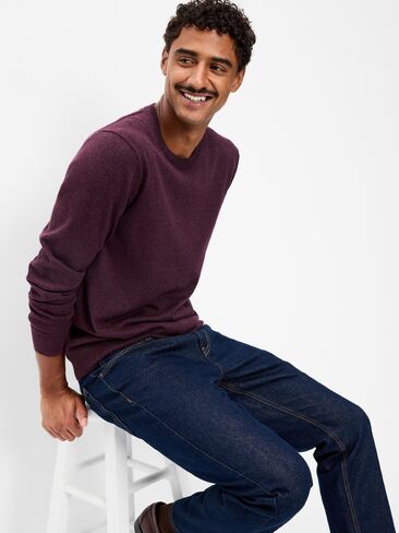 Old Navy Washed Crew-Neck Sweater - Antique Burgundy in Kuwait