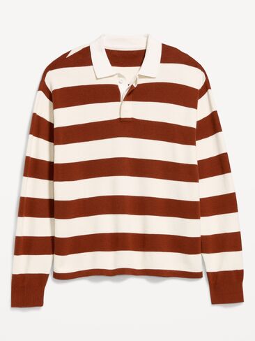 Old Navy Long-Sleeve Rugby Polo Sweater - Russet Brown in Kuwait