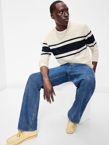 Old Navy Crew-Neck Sweater - White Heather in Kuwait