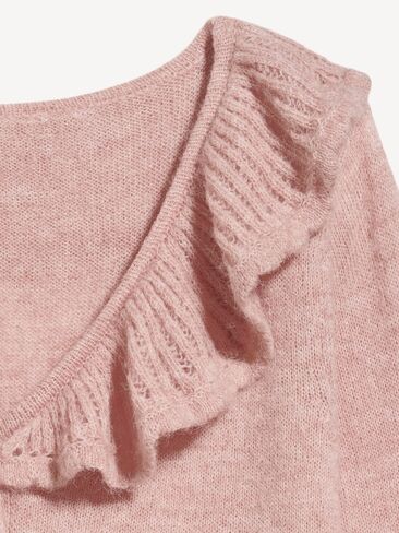 Old Navy Ruffle-Collar Pointelle Cardigan - Powder Pink in Kuwait