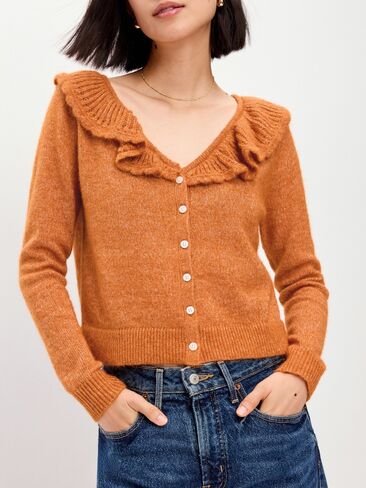 Old Navy Ruffle-Collar Pointelle Cardigan - Spice of Life in Kuwait