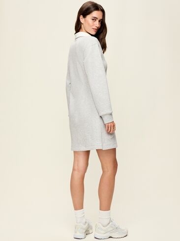 Old Navy Dynamic Fleece Pique Polo Dress - Light Gray Heather in Kuwait