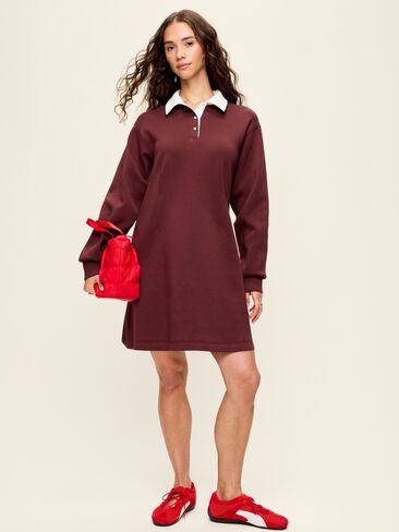 Old Navy Dynamic Fleece Pique Polo Dress - Grand Canyon in Kuwait