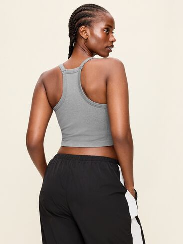 Old Navy Seamless Square-Neck Longline Bra - Heather Grey in Kuwait