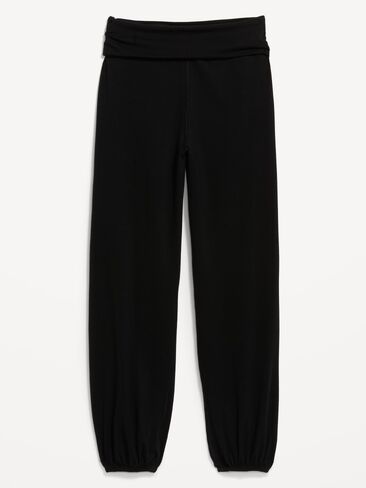 Old Navy Fold-Over Waist Fitted Joggers - Black Jack in Kuwait