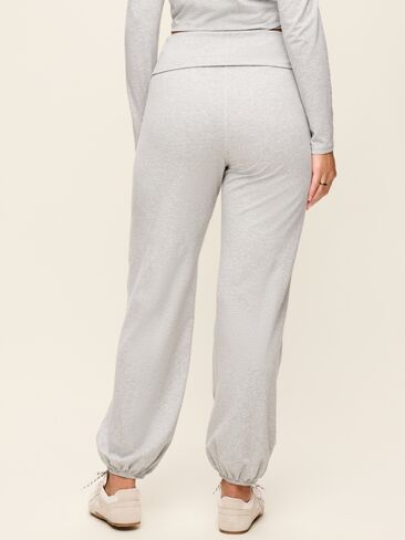 Old Navy Fold-Over Waist Fitted Joggers - Heather Gray in Kuwait