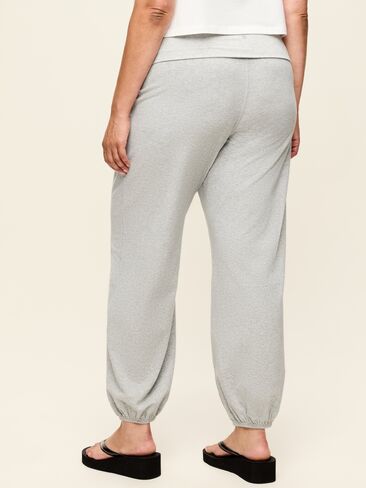 Old Navy Fold-Over Waist Fitted Joggers - Heather Gray in Kuwait