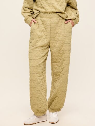 Old Navy Quilted Bounce Fleece Sweatpant - Micro Green in Kuwait