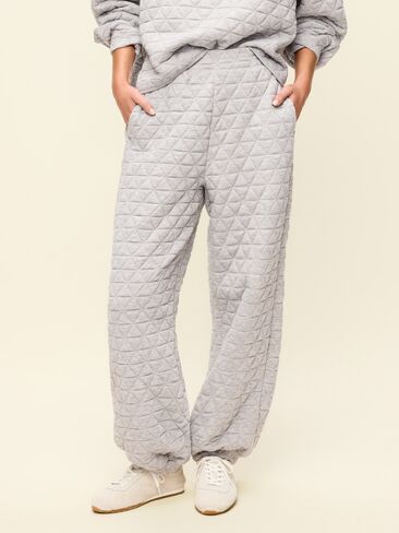 Old Navy Quilted Bounce Fleece Sweatpant - Heather Gray in Kuwait