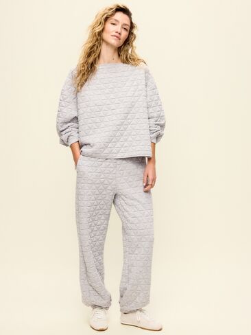 Old Navy Quilted Bounce Fleece Sweatpant - Heather Gray in Kuwait