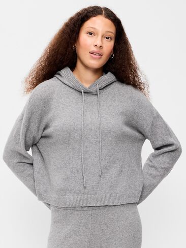 Old Navy SoSoft Relaxed Pullover Hoodie Sweatshirt - Heather Gray in Kuwait