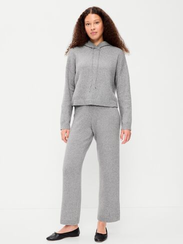 Old Navy SoSoft Wide-Leg Sweatpants - Heather Gray in Kuwait
