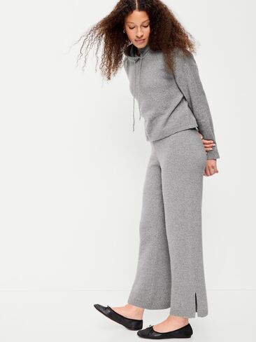 Old Navy SoSoft Wide-Leg Sweatpants - Heather Gray in Kuwait