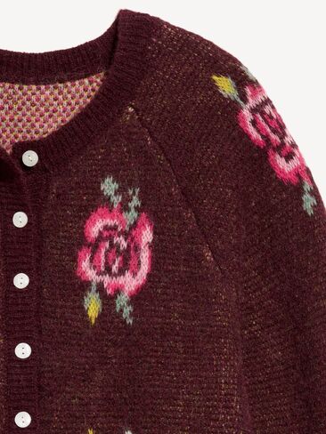 Old Navy Cozy Crew-Neck Wool-Blend Cardigan - Roses in Kuwait