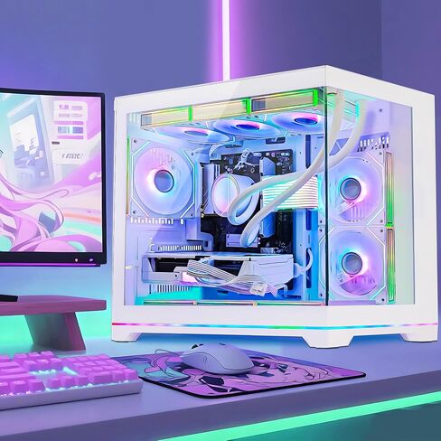 Ocean Park Gaming PC Desktop- AMD Ryzen 7 9800X3D 8-Core 4.7GHz- RX 9070 XT 16GB- 32GB DDR5-1TB PCIe +2TB SATA SSD- 850W 80+ Gold PSU- 360mm AIO & APP RGB Fan Control - Win 11 -White in Saudi Arabia