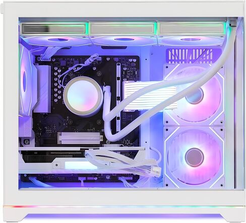 Ocean Park Gaming PC Desktop- AMD Ryzen 7 9800X3D 8-Core 4.7GHz- RX 9070 XT 16GB- 32GB DDR5-1TB PCIe +2TB SATA SSD- 850W 80+ Gold PSU- 360mm AIO & APP RGB Fan Control - Win 11 -White in Saudi Arabia