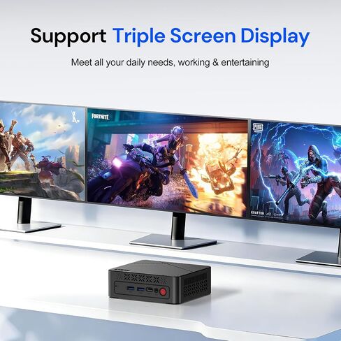 wo-we Mini PC AMD 3500U(Beat N150/N100/4300U) 8GB RAM 256GB SSD 4C/8T 4K Triple Display HDMI&Type-C,USB3.2 Silent Heat Dissipation Mini Desktop Computer for Home Theater Office Business Education in Kuwait