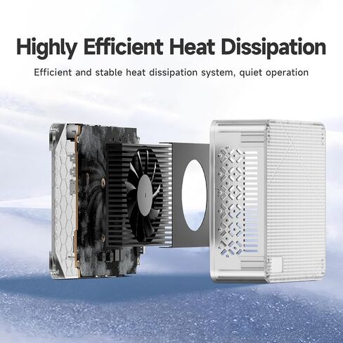 wo-we Mini PC AMD 3500U(Beat N150/N100/4300U) 8GB RAM 256GB SSD 4C/8T 4K Triple Display HDMI&Type-C,USB3.2 Silent Heat Dissipation Mini Desktop Computer for Home Theater Office Business Education in Kuwait
