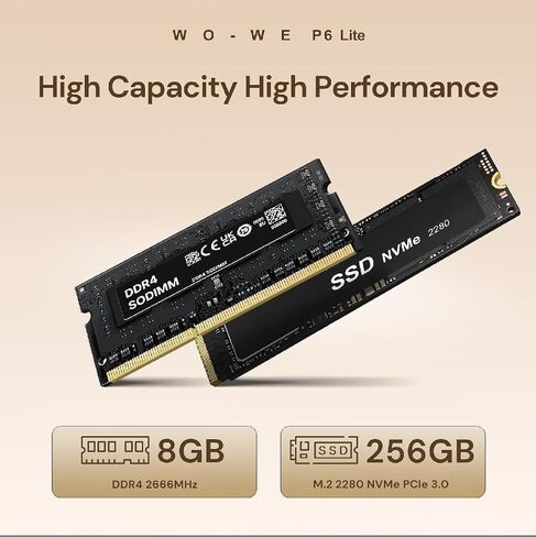 wo-we Mini PC AMD 3500U(Beat N150/N100/4300U) 8GB RAM 256GB SSD 4C/8T 4K Triple Display HDMI&Type-C,USB3.2 Silent Heat Dissipation Mini Desktop Computer for Home Theater Office Business Education in Kuwait