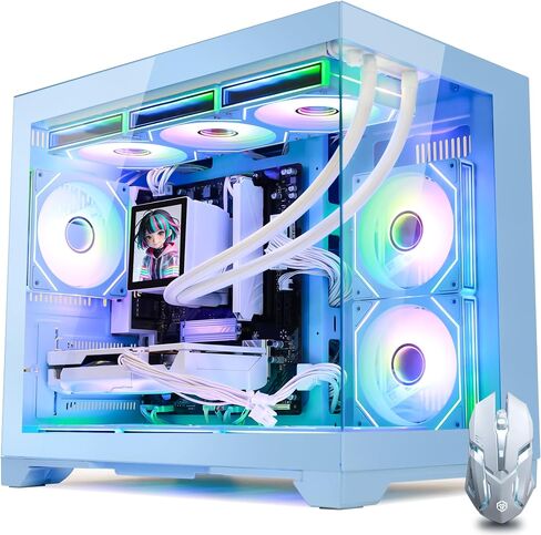 Ocean Park Gaming PC Desktop- AMD Ryzen 7 9800X3D 8-Core 4.7GHz- RX 9070 XT 16GB- 32GB DDR5-1TB PCIe +2TB SATA SSD- 850W 80+ Gold PSU- 360mm AIO & APP RGB Fan Control - Win 11 -White in Saudi Arabia